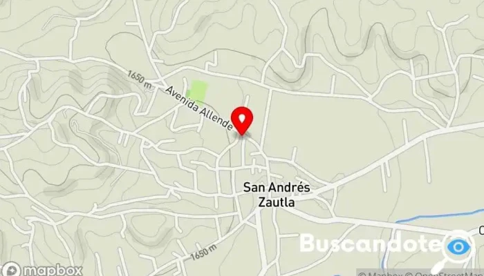 mapa de Centro de salud, San Andrés Zautla Centro de salud comunitario en San Andrés Zautla