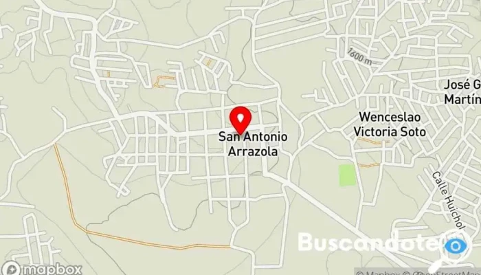 mapa de Centro de Salud San Antonio Arrazola Centro de salud comunitario en Arrazola