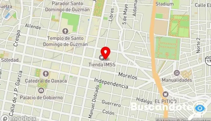 mapa de Centro Internacional de Alivio al Dolor Centro médico en Oaxaca de Juárez
