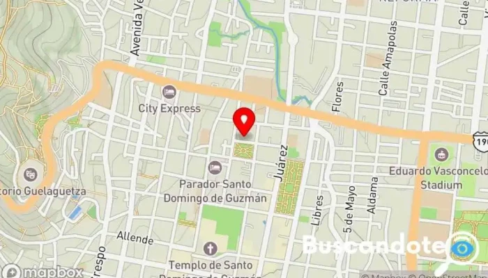 mapa de Clínica de Especialidades Oaxaca Médico en Oaxaca de Juárez