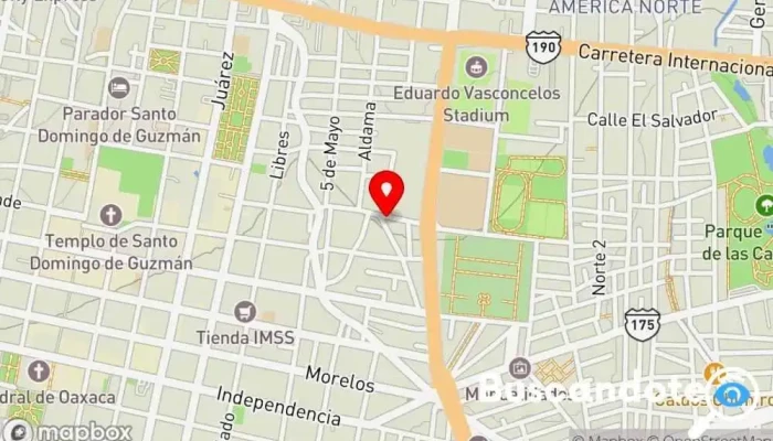 mapa de Clínica Hospital Florencia Hospital general, Ginecólogo en Oaxaca de Juárez