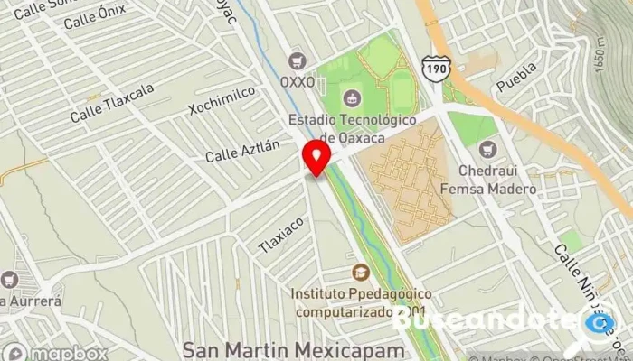 mapa de Clínica Médica Vida Médico especializado en medicina laboral en San Jacinto Amilpas