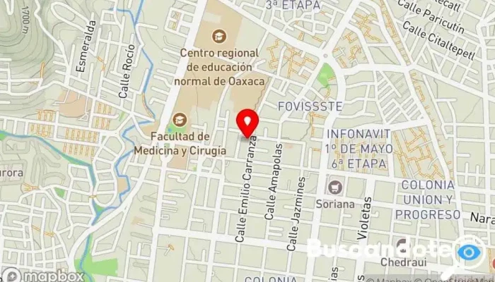 mapa de Consultorio De José Agustín Mesa Endocrinólogo en Oaxaca de Juárez