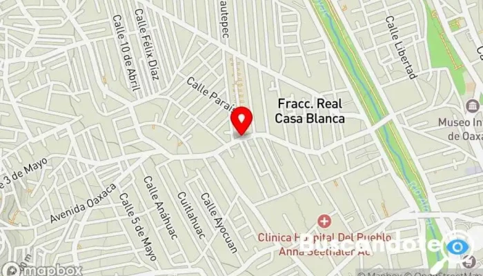 mapa de Consultorio Médico Dr. Carlos Martínez Avendaño Médico de familia en Oaxaca de Juárez