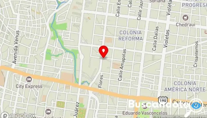 mapa de Consultorios Eucaliptos Clínica ambulatoria en Oaxaca de Juárez