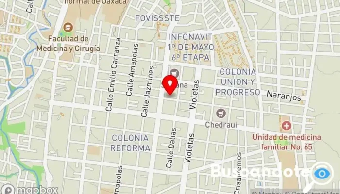 mapa de Dra. Iveth Eunice García Cañas | Reumatología & Medicina Interna Reumatólogo en Oaxaca de Juárez