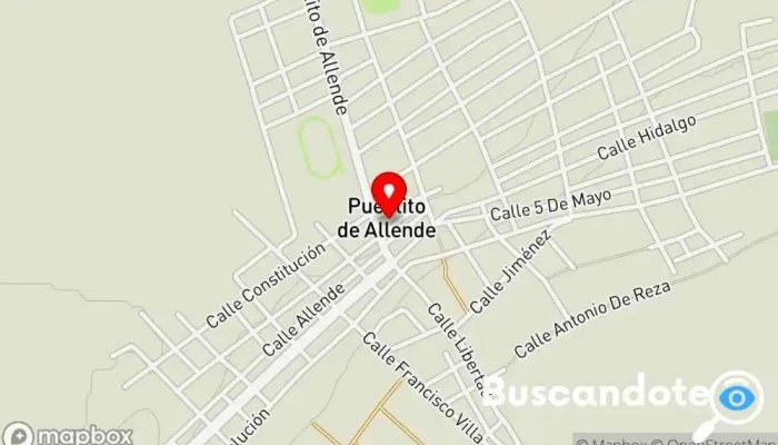mapa de Pueblito de ayende Centro de salud comunitario en Pueblito de Allende