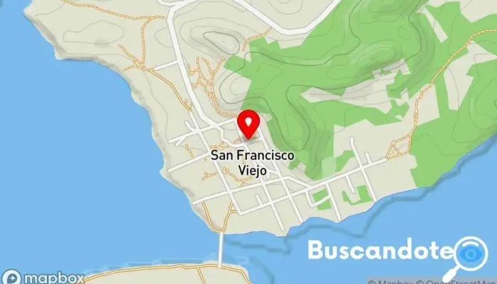 mapa de San Francisco Del Mar(Pueblo Viejo) Clínica ambulatoria en San Francisco Del Mar