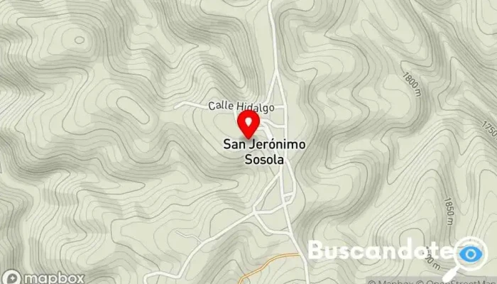mapa de San Jeronimo Sosola Clínica ambulatoria en San Jerónimo Sosola