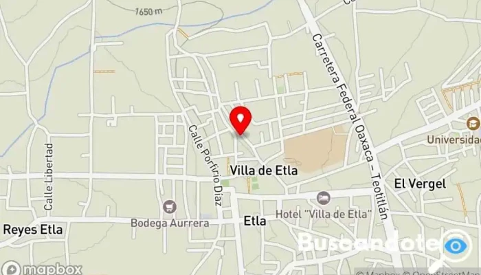 mapa de Servicio médico san Juan Hospital en Villa de Etla